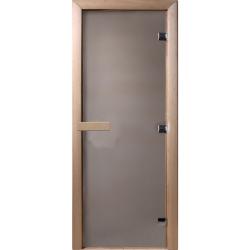 Дверь для бани DOORWOOD Теплое утро Сатин правое 1900*700 мм