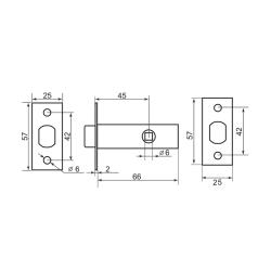 Задвижка PALLADIUM 101 SB Матовое золото