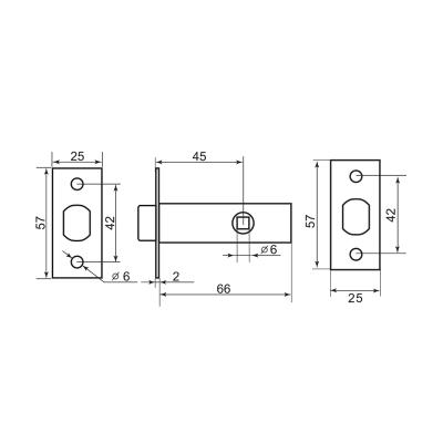 Задвижка PALLADIUM 101 SB Матовое золото