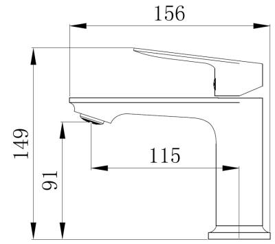 Смеситель для умывальника VODA Shore SHR26M Смеситель для умывальника VODA Shore SHR26M