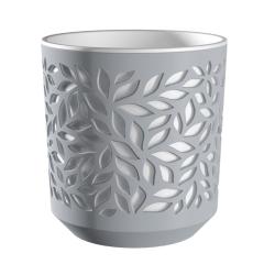 Горшок пластиковый BMC Leaves Серый, белый 4 л