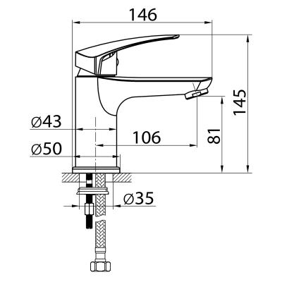 Смеситель для умывальника ELGHANSA Wieden Plus 1671509