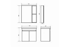 Зеркальный шкаф COMFORTY Осло 70*80 см