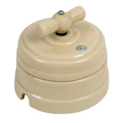 Выключатель ТМ МЕЗОНИНЪ Аврора 1-2 клавиши слоновая кость GE70403-02