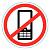Знак безопасности Использование мобильных телефонов запрещенно 150*150 мм