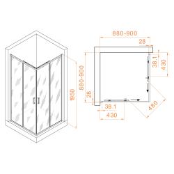 Душевое ограждение RGW PA-39B 90*90 см