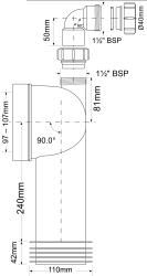 Труба фановая MCALPINE MRWC18