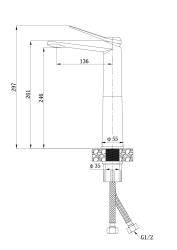 Смеситель для умывальника ESKO Shanghai Gold SHA25Gold