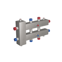 Коллектор модульный RISPA с гидрострелкой 3 выхода ГРУ+КМГ60-3ВУ НЕРЖ.