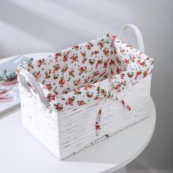 Корзина стеллажная Цветочки 30*18*18см /Доляна/