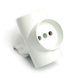 Тройник TDM 16 А белый