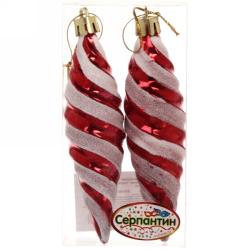 Набор елочных украшений СЕРПАНТИН Таинственное очарование Сосульки красный 10 см
