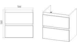 Тумба с раковиной VIANT Мальта 60 подвесная