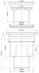Трап напольный MCALPINE MRFG4V с вертикальным выходом