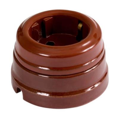 Розетка сетевая ТМ МЕЗОНИНЪ с заземлением коричневый GE70301-04