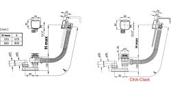 Сифон для ванны RAVAK Click Clack X01440