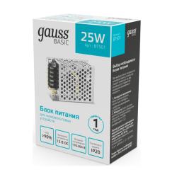 Блок питания GAUSS Basic 12 В 25 Вт IP20 BT501