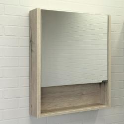 Зеркальный шкаф COMFORTY Марио дуб дымчатый 60*80 см