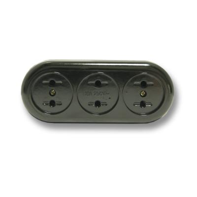 Колодка ТДМ Ретро 3 гнезда