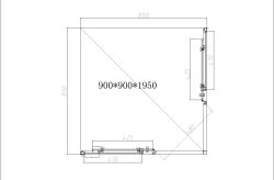 Душевое ограждение VINCEA Slim-N 90*90 см VSS-4SN900CLG 