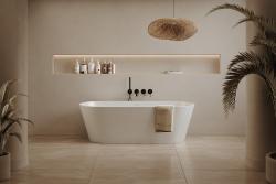 Ванна из искуственного камня ABBER Stein 165*70 см AS9622  