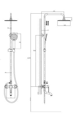 Душевая система RUSH Denis DN0335-40 
