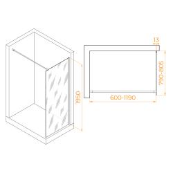 Душевое ограждение RGW WA-010В 80 см