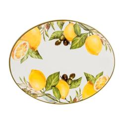 Блюдо овальное 31,5*25,5*3см Лемон Три /358-1551/AGNESS/