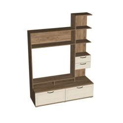 Гостиная EURO Катрин Крафт табачный/Дуб приморский 2210*1600*563 мм