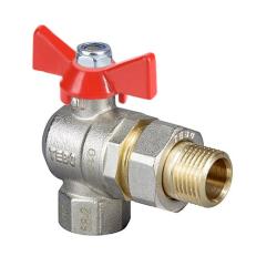 Кран шаровой TEBO с американкой угловой 3/4" ВР-НР 