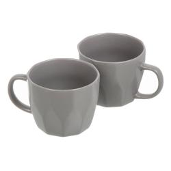 Набор кружек фарфоровых Geometry Grey, 360 мл, 2 шт//