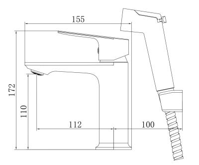 Смеситель для умывальника VODA Shore Black SHR27HB 