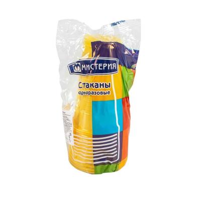 Набор стаканов 200мл (12шт), желтый /Мистерия/