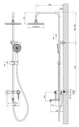 Душевая система ESKO Sochi T260SC 