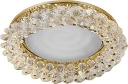 Светильник встраиваемый ECOLA Glass бесцветный/золото FD53RYECB
