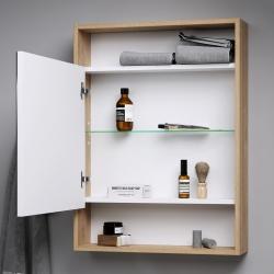 Зеркальный шкаф AQWELLA City дуб балтийский 50*80 см