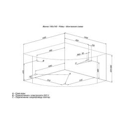 Ванна акриловая AQUANET Palau 140*140 см