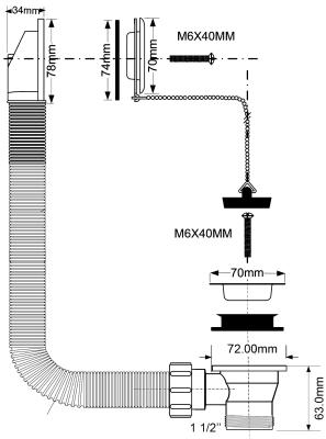 Сифон для ванны MCALPINE MRB1-A 