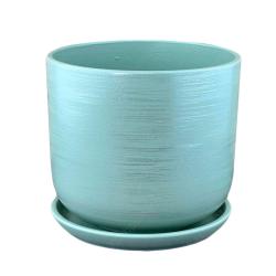 Горшок керамический САДЫ АУРИКИ Галактика Зеленый 3 л