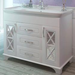 Тумба с раковиной SFARZOSO Duglas 105 патина белый 