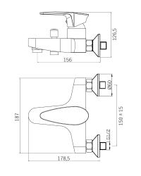 Смеситель для ванны ONE LIFE BY ORANGE OL26-500