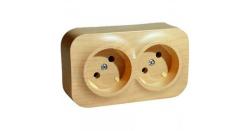 Розетка сетевая LEGRAND Quteo двойная сосна 782281