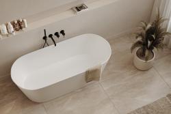 Ванна из искуственного камня ABBER Stein 165*70 см AS9622  