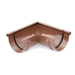 Угол желоба BRYZA Коричневый внешний 125/110 мм