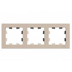 Рамка SYSTEME ELECTRIC Atlas design 3 поста песочный ATN001203