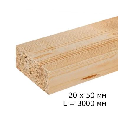 Брус сухой строганный 20*50*3000 мм Брус сухой строганный 20*50*3000 мм
