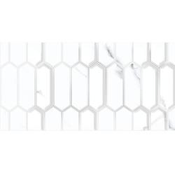 Плитка базовая AZORI Calacatta Opaco diamond 31,5*63 см