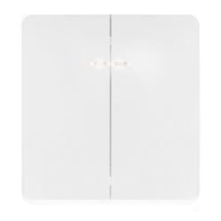 Выключатель KRANZ Round 2 клавиши с подсветкой перламутр KR-78-0714-1