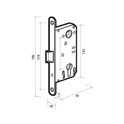 Корпус замка ADDEN BAU Key 418 Хром