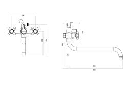 Смеситель для ванны ONE LIFE BY ORANGE OL24-505